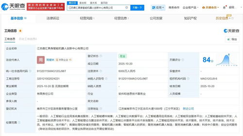 埃斯頓等企業聯手成立鼎匯具身智能機器人創新中心，注冊資本達6000萬，聚焦軟件開發